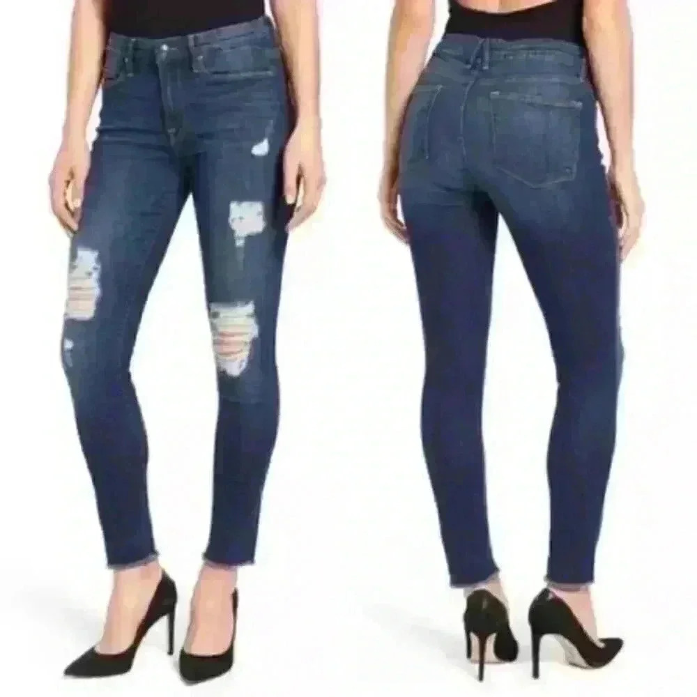GOOD American Good Legs  Skinny Jeans in Blue003 Size 4/27
